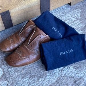 Prada men’s shoes in cognac leather